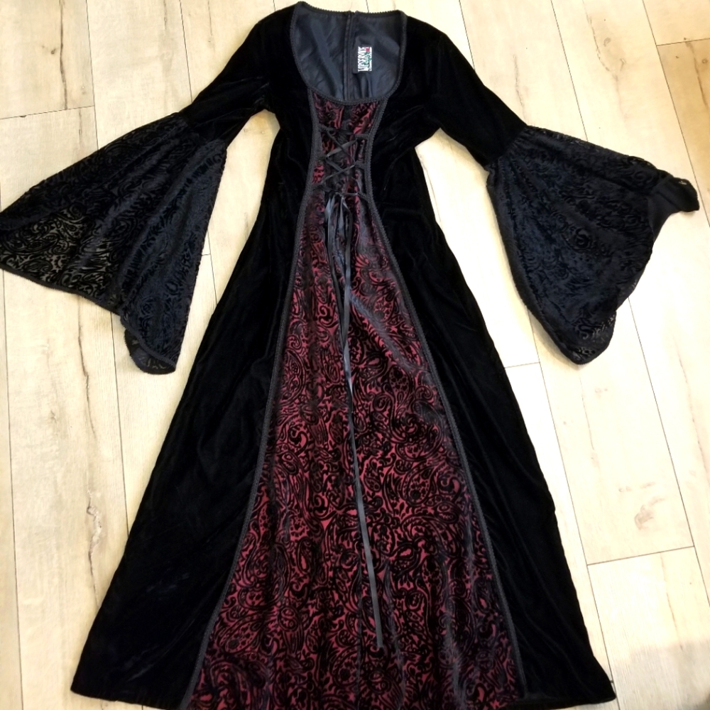 Lip Service Black Gothic Velvet Dress